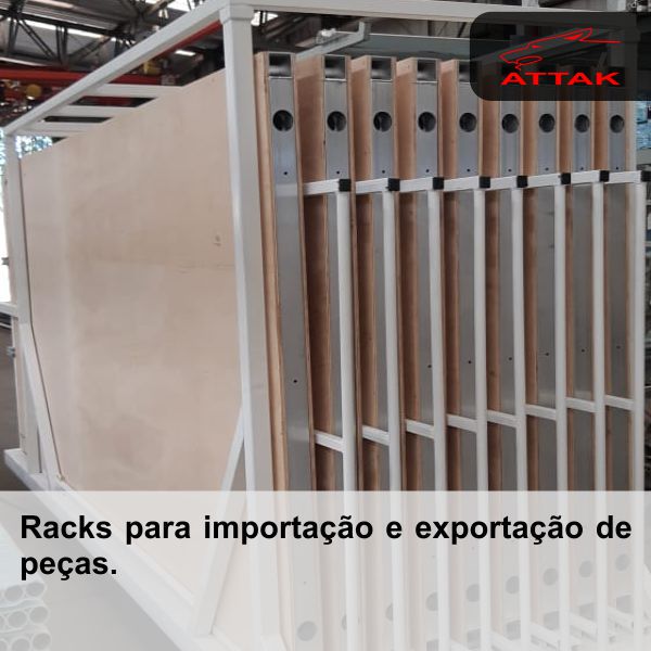 Rack para transporte de peças container