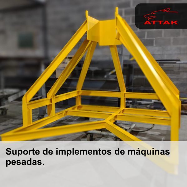 Suporte de implementos de máquinas pesadas